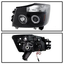 Cargar imagen en el visor de la galería, Spyder Nissan Titan 04-14/Armada 04-07 Projector Headlights LED Halo LED Blk PRO-YD-NTI04-HL-BK