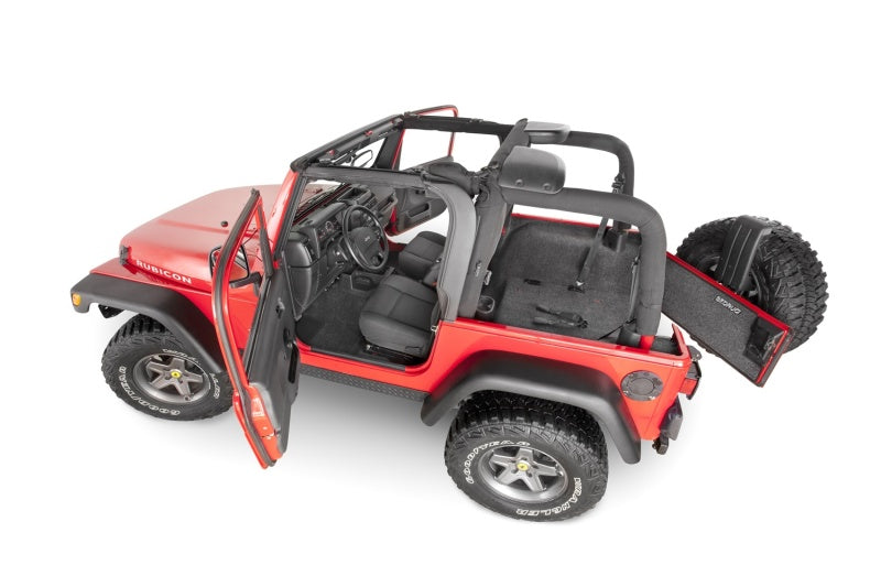 BedRug 97-06 Jeep TJ Rear Cargo Kit (Incl Tailgate)