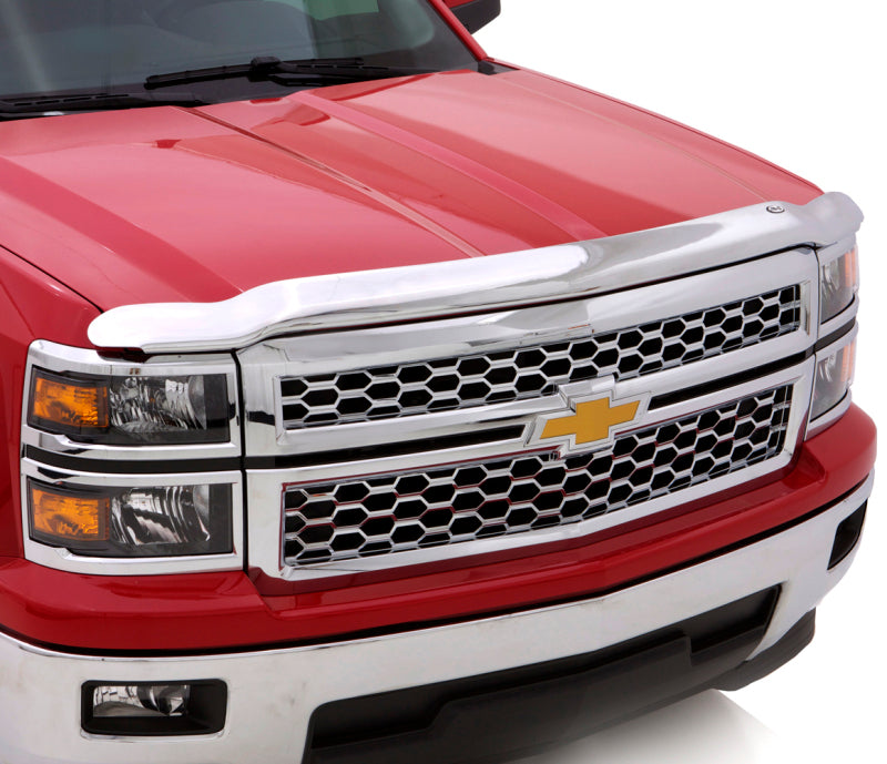 AVS 07-10 Chevy Silverado 2500 High Profile Hood Shield - Chrome