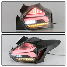 Cargar imagen en el visor de la galería, Spyder 15-17 Ford Focus Hatchback LED Tail Lights w/Indicator/Reverse - Black (ALT-YD-FF155D-LED-BK)