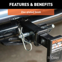 Load image into Gallery viewer, Curt 1/2in Hitch Pin w/5/8in Adapter (1-1/4in or 2in Receiver Zinc Packaged)