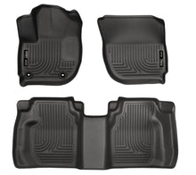 Cargar imagen en el visor de la galería, Husky Liners 15 Honda Fit Weatherbeater Black Front and Second Seat Floor Liners
