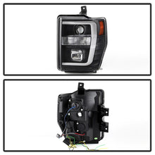 Cargar imagen en el visor de la galería, Spyder 08-10 Ford F-250 SD Projector Headlights V2-Switch Back Light Bar-Black PRO-YD-FS08V2-SBLB-BK