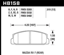 Cargar imagen en el visor de la galería, Hawk 03-05 Mazda 6 / 84-95 Mazda RX-7 HT-10 Race Rear Brake Pads