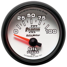 Cargar imagen en el visor de la galería, Autometer Phantom II 52mm Short Sweep Electronic 0-100psi Oil Pressure Gauge