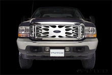 Cargar imagen en el visor de la galería, Putco 99-04 Ford SuperDuty w/ Logo CutOut (incl Side Vents) Flaming Inferno Stainless Steel Grille