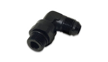 Cargar imagen en el visor de la galería, Vibrant -8AN Male Flare to Male -10 ORB Swivel 90 Degree Adapter - Anodized Black