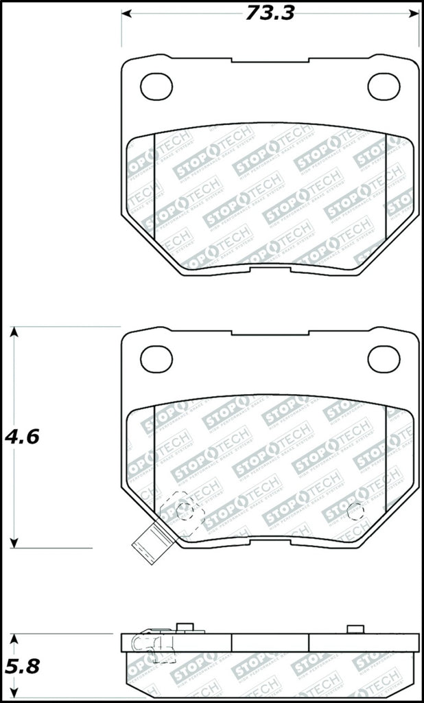 StopTech 06-07 Subaru WRX Street Select Rear Brake Pads