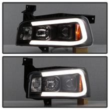 Cargar imagen en el visor de la galería, Spyder Dodge Charger 06-10 Projector Headlights - LED Light Bar - Black PRO-YD-DCH05V2-LB-BK