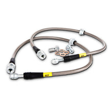 Load image into Gallery viewer, StopTech 02-05 Avalanche / 99-05 Silverado 1500 2WD/4WD Stainless Steel Front Brake Lines