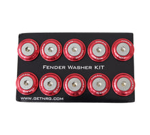 Cargar imagen en el visor de la galería, NRG Fender Washer Kit w/Rivets For Plastic (Red) - Set of 10