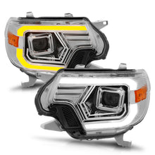 Cargar imagen en el visor de la galería, ANZO 12-15 Toyota Tacoma Projector Headlights - w/ Light Bar Switchback Chrome Housing