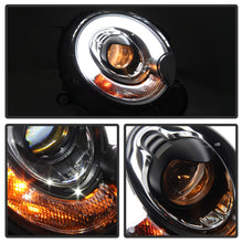 Cargar imagen en el visor de la galería, Spyder Mini Cooper 2007-2012 Projector Headlights Halogen Model Only - DRL Black PRO-YD-MC07-DRL-BK