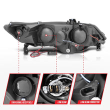 Cargar imagen en el visor de la galería, ANZO 2006-2011 Honda Civic Projector Headlights w/ Halo Black (CCFL)