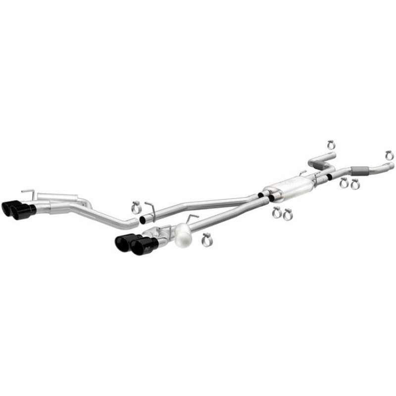 MagnaFlow 20-21 Ford Explorer 3.0L V6 Dual Exit Quad Black Chrome Tip Street Series Cat-Back Exhaust