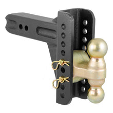 Cargar imagen en el visor de la galería, Curt Adjustable Channel Mount w/Dual Ball (2-1/2in Shank 20000lbs 6in Drop)