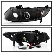 Load image into Gallery viewer, Spyder Honda Civic 06-08 2Dr Projector Headlights LED Halo Black High H1 Low H1 PRO-YD-HC06-2D-HL-BK