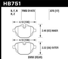 Cargar imagen en el visor de la galería, Hawk 2015 BMW 428i Gran Coupe / 11-16 535i / 11-16 X3/X4 PC Rear Brake Pads