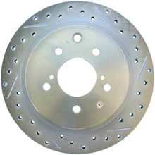 Cargar imagen en el visor de la galería, StopTech 89-96 Nissan 300ZX Select Sport Slotted &amp; Drilled Left Rear Brake Rotor