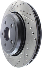 Load image into Gallery viewer, StopTech 12-15 Jeep Cherokee SRT8 Sport Slotted &amp; Drilled Rear Passenger Side Rotor