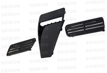 Cargar imagen en el visor de la galería, Seibon 08-09 Mitsubishi Evo X Carbon Fiber Hood Scoop - Only Fits OEM Hoods (Not Seibon Hoods)