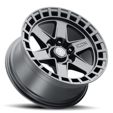 Cargar imagen en el visor de la galería, ICON Raider 17x8.5 6x5.5 0mm Offset 4.75in BS Satin Black Wheel