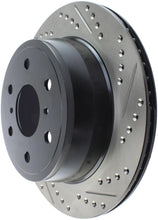 Cargar imagen en el visor de la galería, StopTech 07-10 GMC Sierra (w/ Rear Drum) / 07-09 GMC Yukon Rear Left Slotted &amp; Drilled Rotor