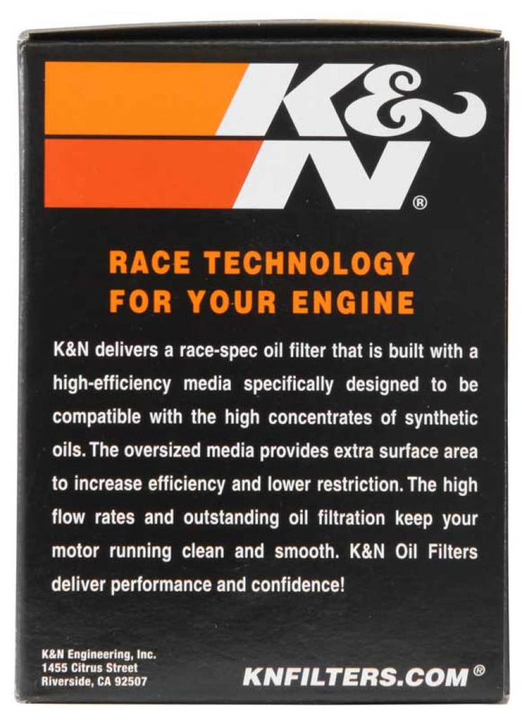 K&N Harley-Davidson 3in OD x 4.063in H Chrome Oil Filter