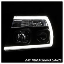 Cargar imagen en el visor de la galería, Spyder 04-08 Ford F-150 Projector Headlights - Light Bar DRL - Black PRO-YD-FF15004V2-LB-BK