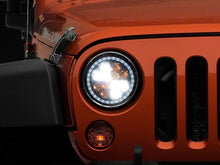 Cargar imagen en el visor de la galería, Raxiom 97-18 Jeep Wrangler TJ/JK Axial Spider LED Headlight w/ Amber DRL- Chrome Hsng (Clear Lens)