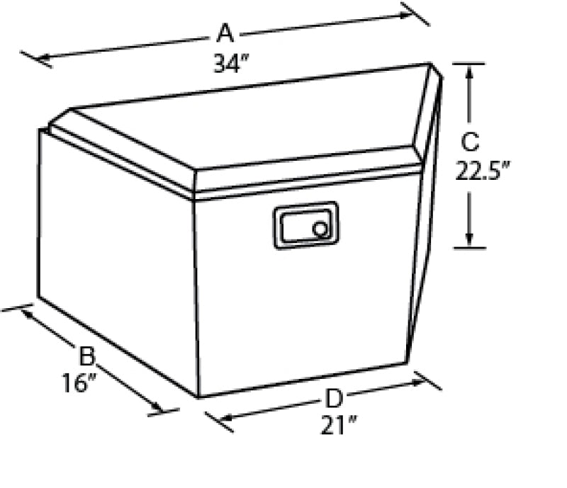 Lund Universal Aluminum Trailer Tongue Storage Box - Black