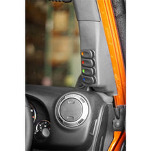 Cargar imagen en el visor de la galería, Rugged Ridge A-Pillar 4 Switch Pod Black RHD 11-18 Jeep Wrangler JK
