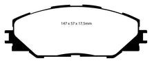 Cargar imagen en el visor de la galería, EBC 06-08 Toyota RAV 4 2.4 (3rd Row Seats) Greenstuff Front Brake Pads