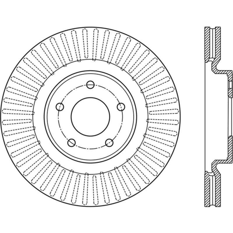 StopTech 13-15 Nissan Pathfinder Slotted Front Left Rotor