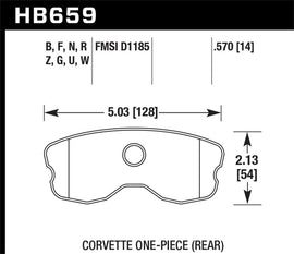 Hawk 06-10 Chevy Corvette (Improved Pad Design) Rear HP+ Street Brake Pads