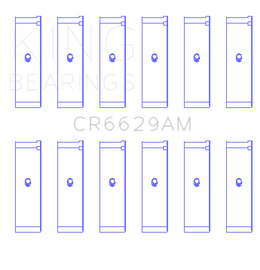 King Engine Bearings Mitsubishi 181CI 3.0L 6G72 V6/152CI 2.5L 6G73 V6 Rod Bearing Set - Size STD