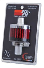 Cargar imagen en el visor de la galería, K&amp;N Clamp On Rubber Base Crankcase Vent Filter 0.375in Flange ID x 2in OD x 1.5in Height