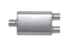 Cargar imagen en el visor de la galería, Gibson MWA Superflow Center/Dual Oval Muffler - 4x9x14in/3in Inlet/2.5in Outlet - Stainless