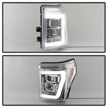 Cargar imagen en el visor de la galería, Spyder 11-16 Ford F-250/F-350 V2 Projector Headlights - Light Bar DRL - Chrome PRO-YD-FS11V2-LB-C