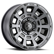 Cargar imagen en el visor de la galería, ICON Thrust 17x8.5 6x5.5 0mm Offset 4.75in BS 106.1mm Bore Smoked Satin Black Wheel