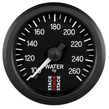 Cargar imagen en el visor de la galería, Autometer Stack 52mm 100-260 Deg F 1/8in NPTF Male Pro Stepper Motor Water Temp Gauge - Black