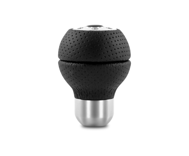 Momo Race Shift Knob - Black Airleather, Aluminum Insert