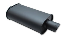 Cargar imagen en el visor de la galería, Vibrant StreetPower FLAT BLACK Oval Muffler with Single 3.5in Outlet - 3.5in inlet I.D.