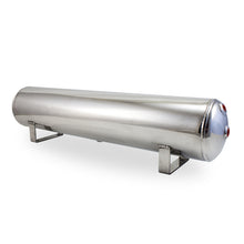 Cargar imagen en el visor de la galería, Air Lift 4 Gal Alum Tank - (2) 1/4in (2) 3/8in End &amp; 1/4in Drain - 30in L X 6in D - Polished