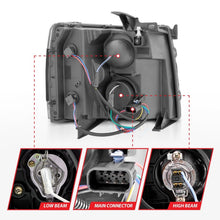 Load image into Gallery viewer, ANZO 2007-2013 Chevrolet Silverado 1500 Projector w/ Light Bar Black Housing w/ Sequential