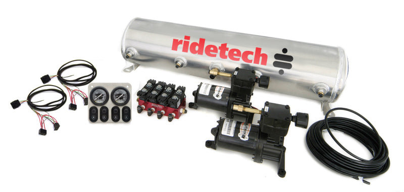 Ridetech 5 Gallon 4-Way Analog Air Ride Compressor Leveling System ...