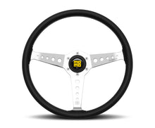 Cargar imagen en el visor de la galería, Momo California Steering Wheel 360 mm - Black Leather/White Stitch/Pol Spokes