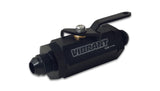 Vibrant -6AN to -6AN Male Shut Off Valve - Black