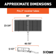 Load image into Gallery viewer, Curt 60in x 24in Basket-Style Cargo Carrier (Folding 2in Shank)