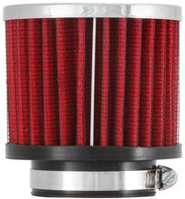 Cargar imagen en el visor de la galería, K&amp;N 1.75in Flange ID x 3in OD x 2.5in H Chrome Finish Rubber Base Crankcase Vent Filter